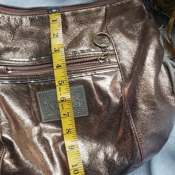 Coach poppy crossbody/hobo bag gold - Picture 10 of 10